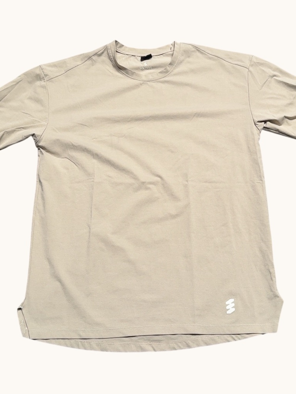 Jinga Sorona Agile Mens Tan Khaki Activewear T-Shirt Short Sleeve Sz. Medium